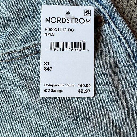 Pistola Daisy Low Slung Mini Skirt Denim Nimes Wash Size 31 NWT - Picture 5 of 10